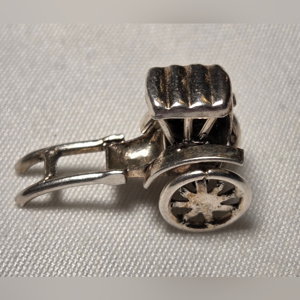 Sterling Silver Rickshaw Charm - Picture 2 of 5